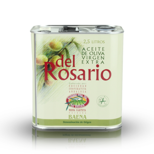 2,5 Liter blik Spaanse olijfolie D.O. Baena gecertificeerd_in Nederland te koop bij Alegre Import