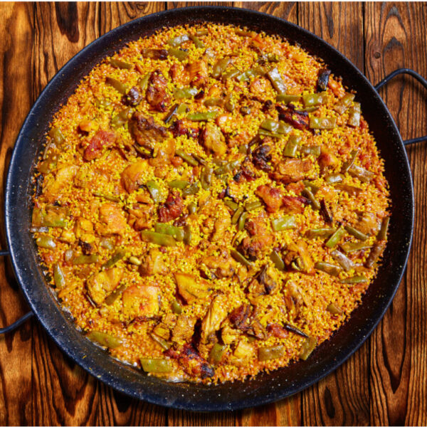 Verse paella met konijn