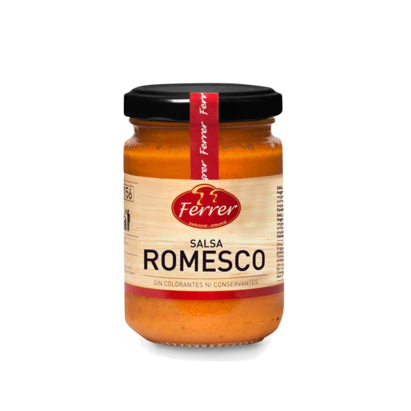 Salsa Romesco Ferrer Catalaanse oranje saus in een glazen potje