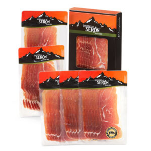 Geschenkdoos met 6 pakjes jamón Serrano van Duroc kwaliteit