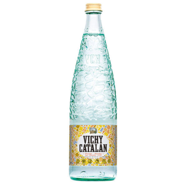 Vichy Catalan liter fles van kristal | Vichy Catalan bruisend bronwater met Gaudí motief