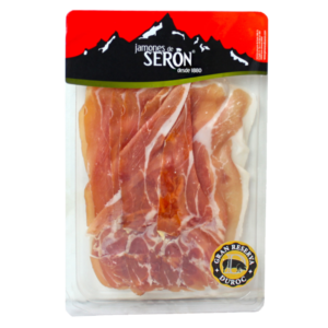 Gesneden Spaanse Jamón Serrano Duroc Gran Reserva luchtdicht verpakt