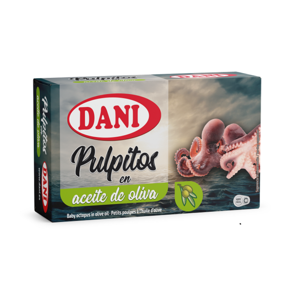 Pulpito baby octopus _ Doosje met blikje baby octopus_Dani in Nederland te koop bij Alegre Import