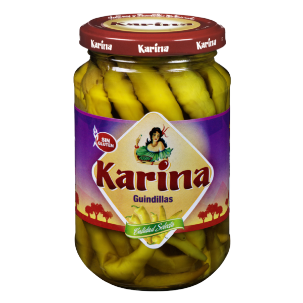 Guindilla Spaanse groene peper van Karina in wijnazijn_in Nederland te koop bij Alegre Import.nl