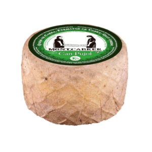 Catalaanse mini geitenkaas Montcabrer ambachtelijk kaasje met groen etiket uit Barcelona_Alegre Import