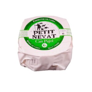 catalaanse geitenkaas petit nevat mini kaasje met groen etiket in papier verpakt_Alegre Import.nl
