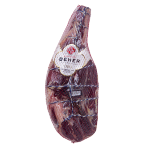 Centro Jamón de Bellota Beher Oro_ontbeende Spaanse Ibérico ham met zwart etiket_Alegre Import.nl