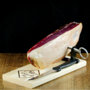Mini Serrano ham met standaard en mes | Spaans geschenkartikel