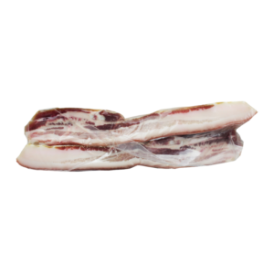 Panceta Ibérica de bellota | dikke plakken spek met huid en vacuüm verpakt