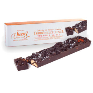 Torró a la Sal Vicens Excellence | Turrón van bittere chocolade met amandelen en zout